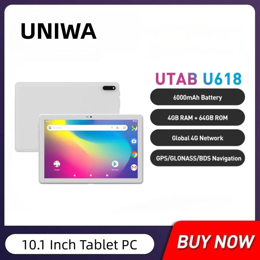 UNIWA UTAB U618 º PC, 10.1 ġ 4GB 64GB  SIM ī,   GPS º, ȵ̵ 10.1 4G LTE ȭ ȭ º